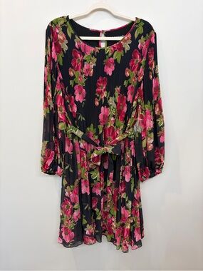 Soft Surroundings Women's Dress   Ondine Pleated Dress Romantic Garden Size 2XL
